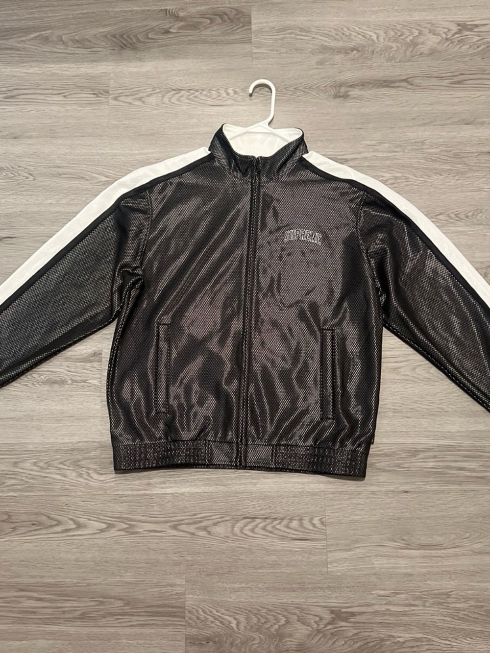 Supreme Black and White Track Jacket